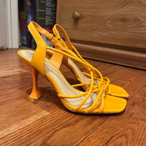 Orange Strappy Heels - Picture 11 of 13